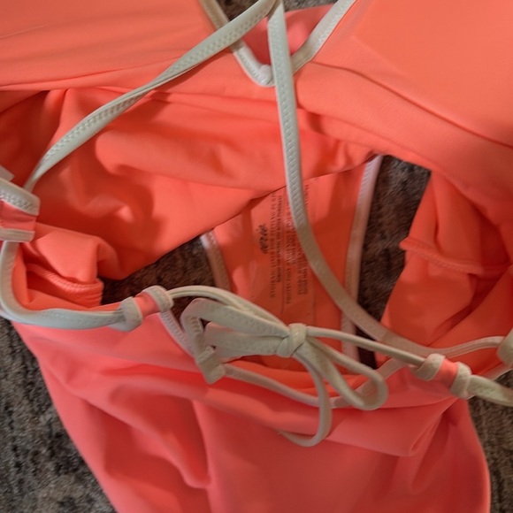 Aerie NWT One-Piece Swimsuit with White Trim - size small - neon - Picture 5 of 5